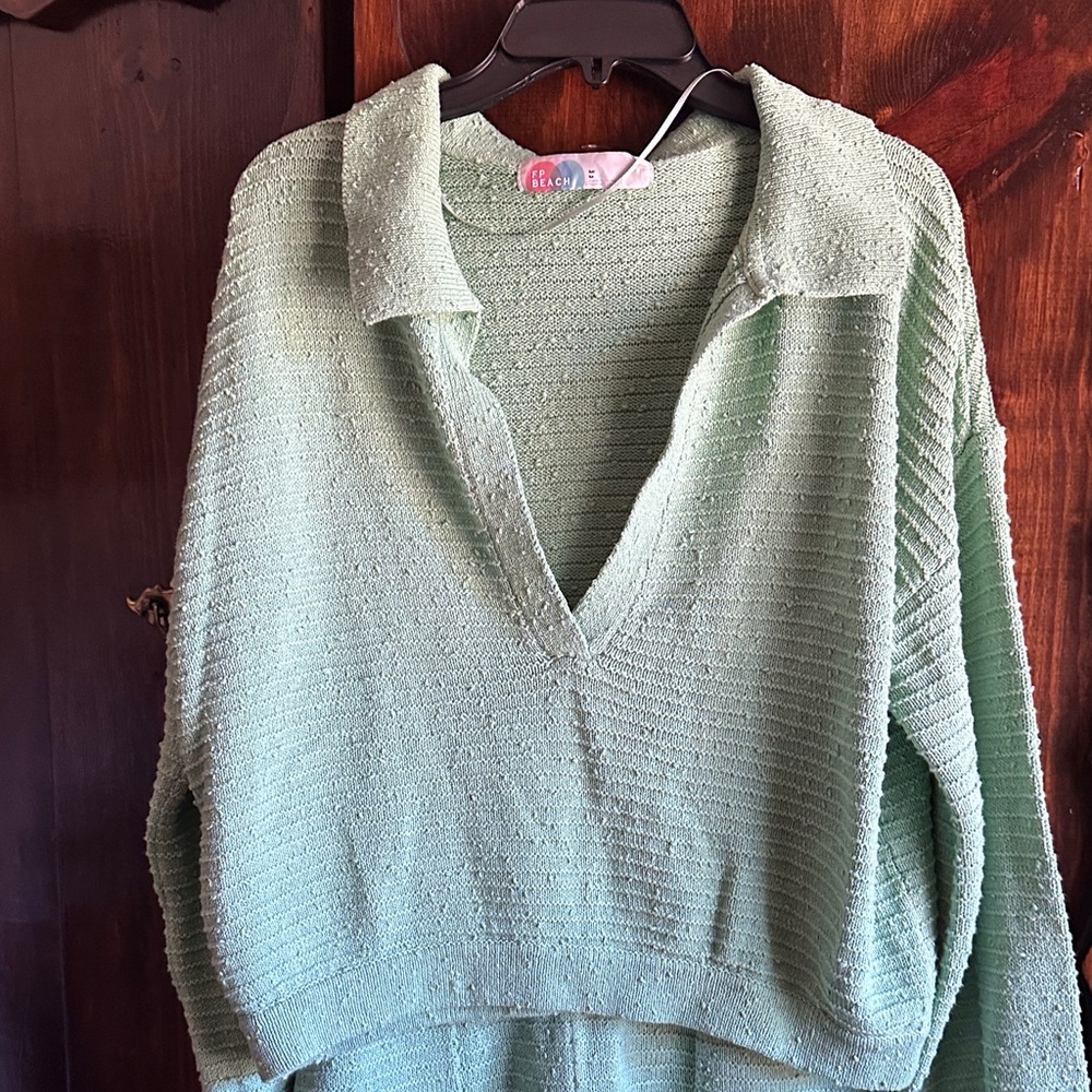 FP Movement by Free People Mint V-Neck Sweater